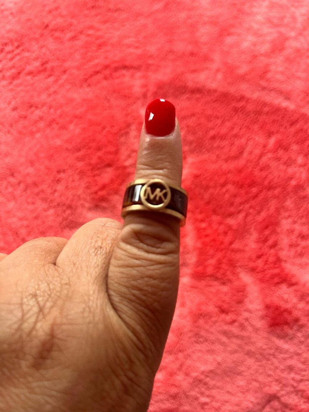 Michael Kors Turquoise and Gold Ring